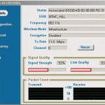 The dwl-122 connection utility that shows the signal strength without the dish attached