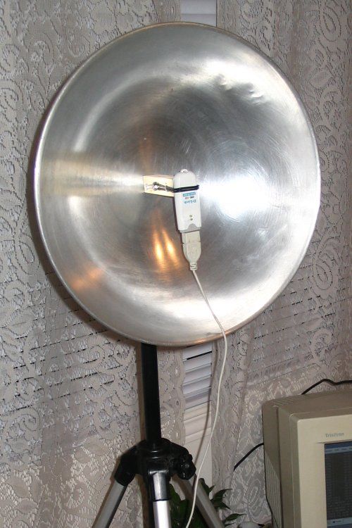USB WIFI Wok dish close up USB WIFI Wok dish close up