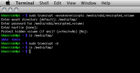TrueCrypt on the Raspbeery Pi