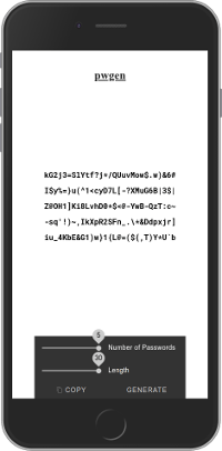 A progressive web app with pwgen.